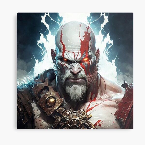 Kratos - Rage of Sparta  God of War Ragnarok Metal Print for