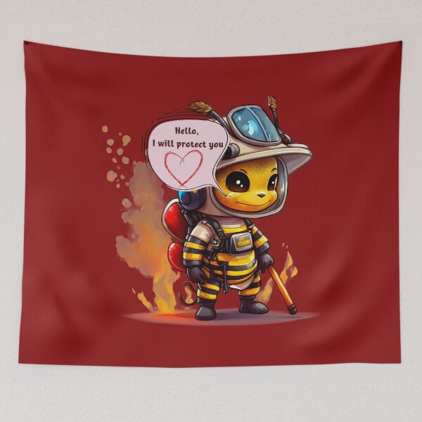 Item preview, Firefighter, i will protect you, bee designed and sold by HarriPaloma.