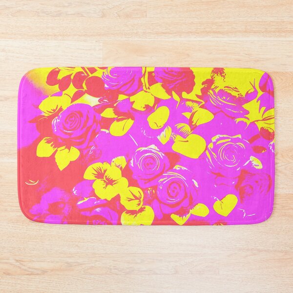 Item preview, Abstract Pink Roses in Vase - Yellow designed and sold by asurtiumgreen.