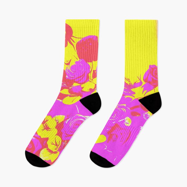 Item preview, Abstract Pink Roses in Vase - Yellow designed and sold by asurtiumgreen.