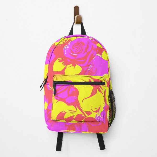 Item preview, Abstract Pink Roses in Vase - Yellow designed and sold by asurtiumgreen.