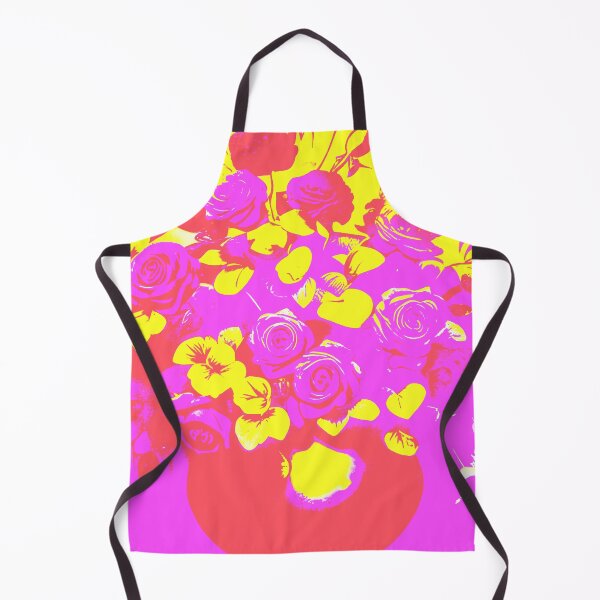 Item preview, Abstract Pink Roses in Vase - Yellow designed and sold by asurtiumgreen.