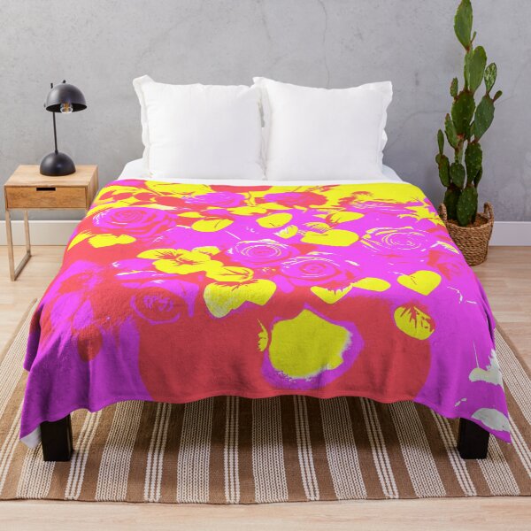 Item preview, Abstract Pink Roses in Vase - Yellow designed and sold by asurtiumgreen.