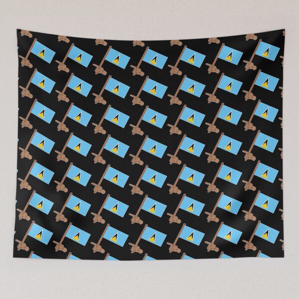 Item preview, Flag of Saint Lucia in hand designed and sold by West indian touch.
