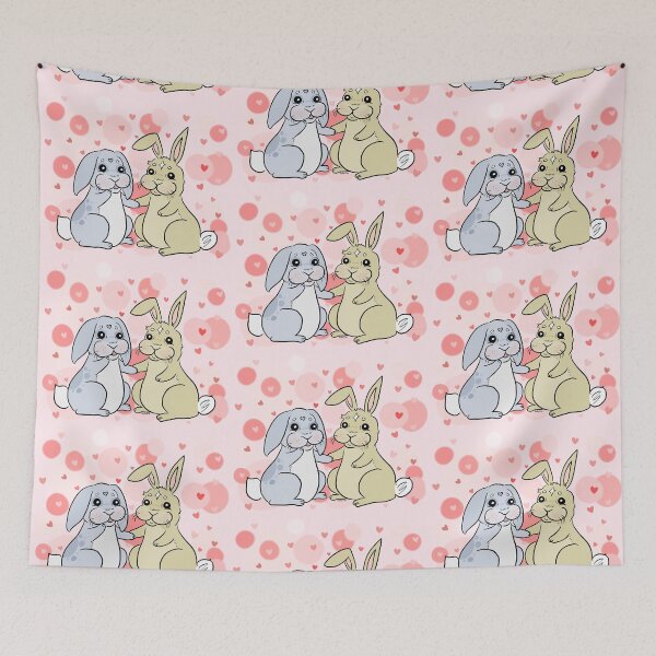 Item preview, Bunny couple in love designed and sold by doodletokki.