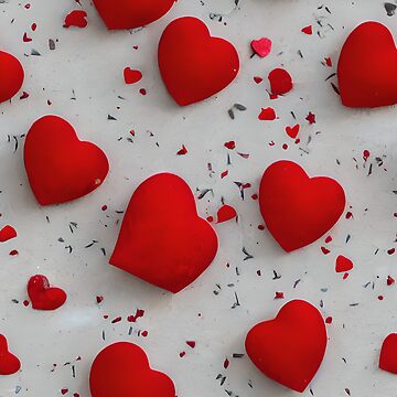 Artwork thumbnail, Heart Pattern - Astonished Cat Company - Great Valentine's Day Gift by AstonishedCatCo