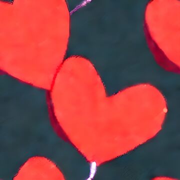 Artwork thumbnail, Two Hearts Pattern - Astonished Cat Company - Great Valentine's Day Gift by AstonishedCatCo