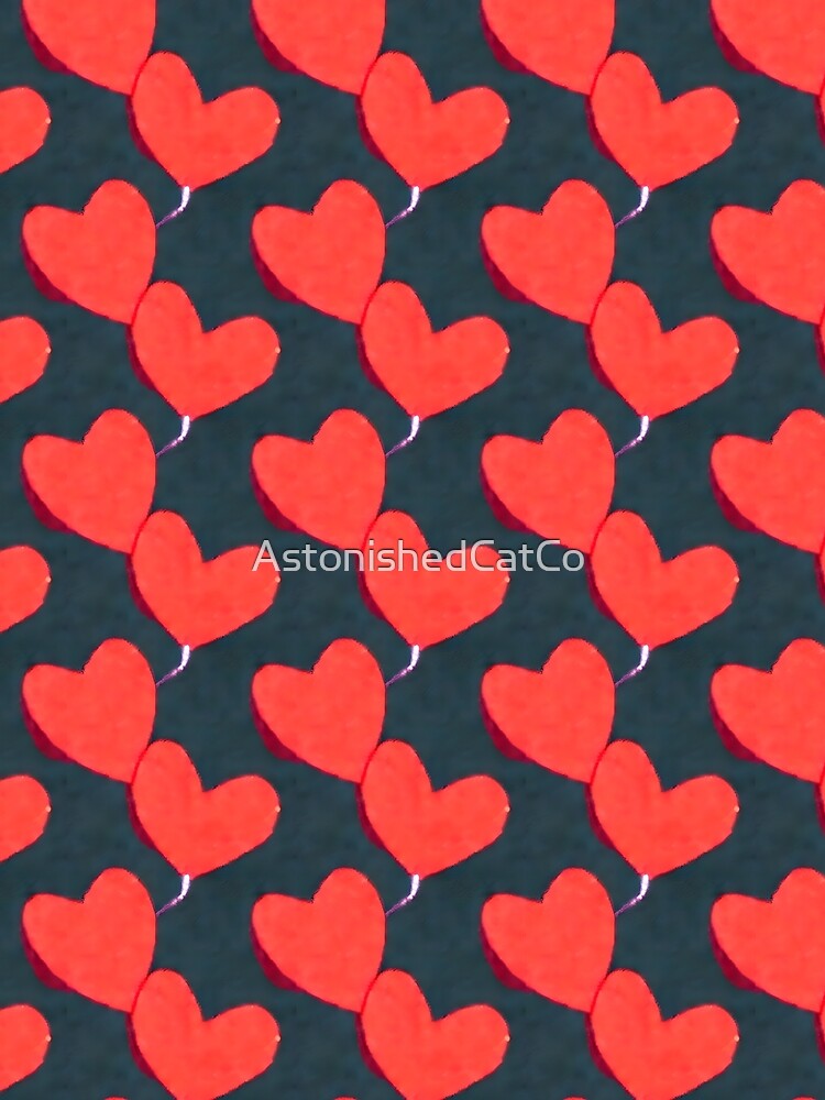Thumbnail 5 of 5, Graphic T-Shirt, Two Hearts Pattern - Astonished Cat Company - Great Valentine's Day Gift designed and sold by AstonishedCatCo.