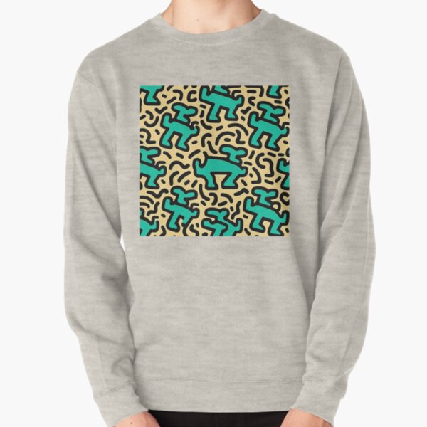 Keith Haring Style Pattern Sweatshirt épais