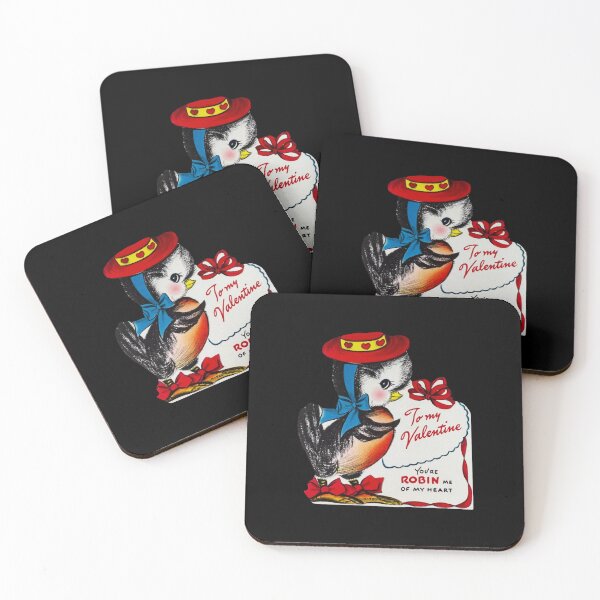 Item preview, Retro Red Robin Valentine's Day Card  designed and sold by PBJArt.