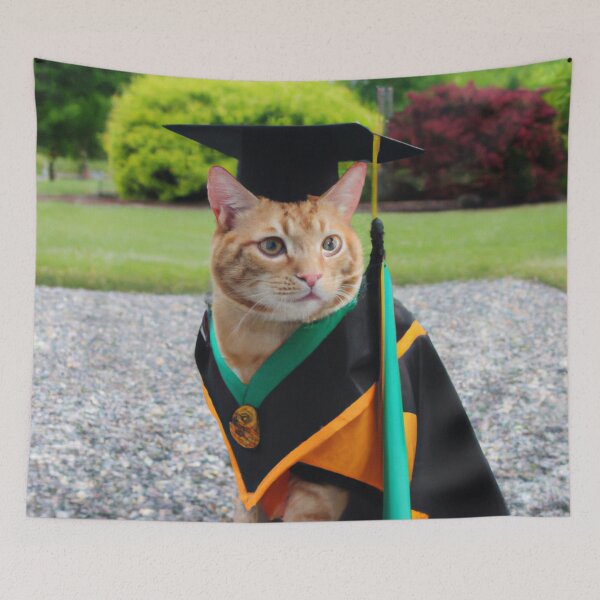 Item preview, Cat Graduation designed and sold by CatPaintStore.