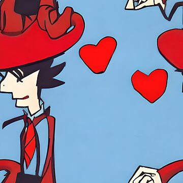 Artwork thumbnail, Cool Heart Man Pattern - Astonished Cat Company - Great Valentine's Day Gift by AstonishedCatCo