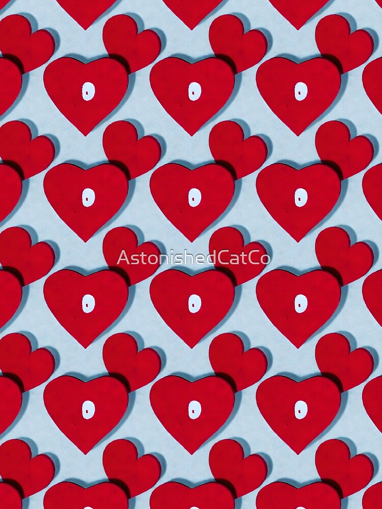 Thumbnail 5 of 5, Graphic T-Shirt, Two Hearts Pattern - Astonished Cat Company - Great Valentine's Day Gift designed and sold by AstonishedCatCo.