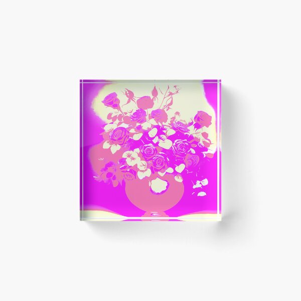 Item preview, Abstract Vintage Pink Roses in Vase designed and sold by asurtiumgreen.