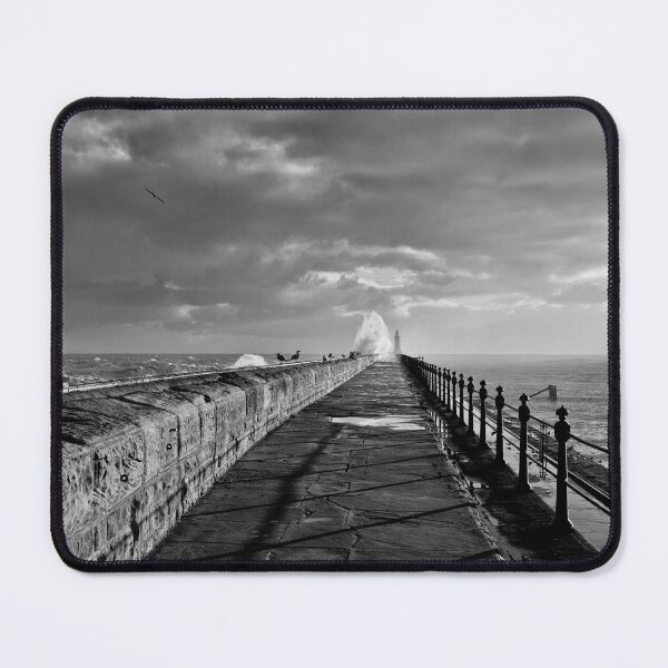 Item preview, January storm on Tynemouth pier - Monochrome designed and sold by Violaman.