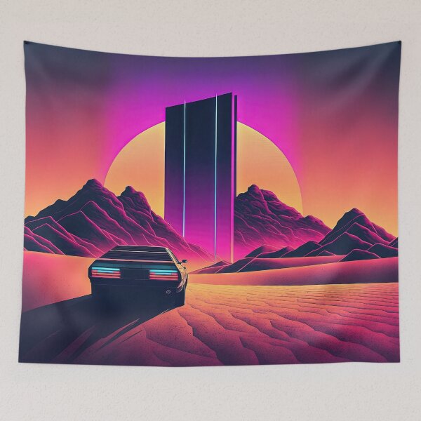 Item preview, Synthwave Sentinel: Signals of the Sandscape designed and sold by Mullet Monkey.