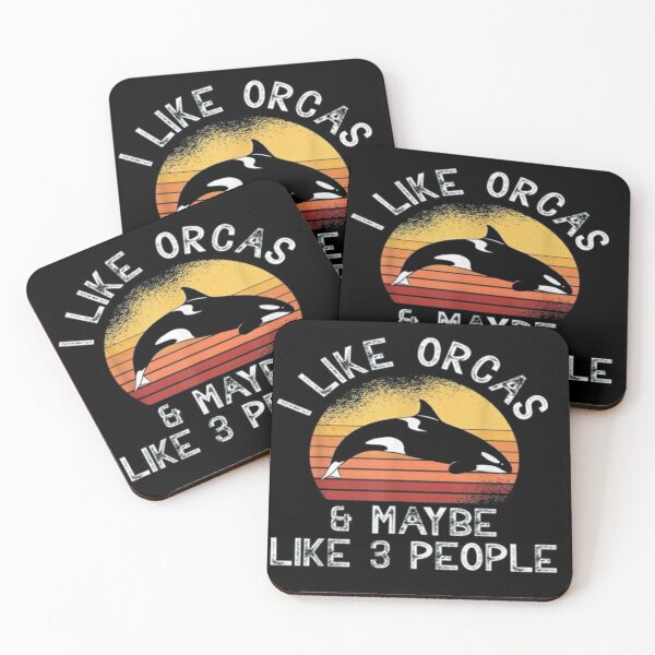Item preview, I Like Orcas and Maybe 3 People Orca Killer Whale Retro Men T-Shirt designed and sold by aramida.
