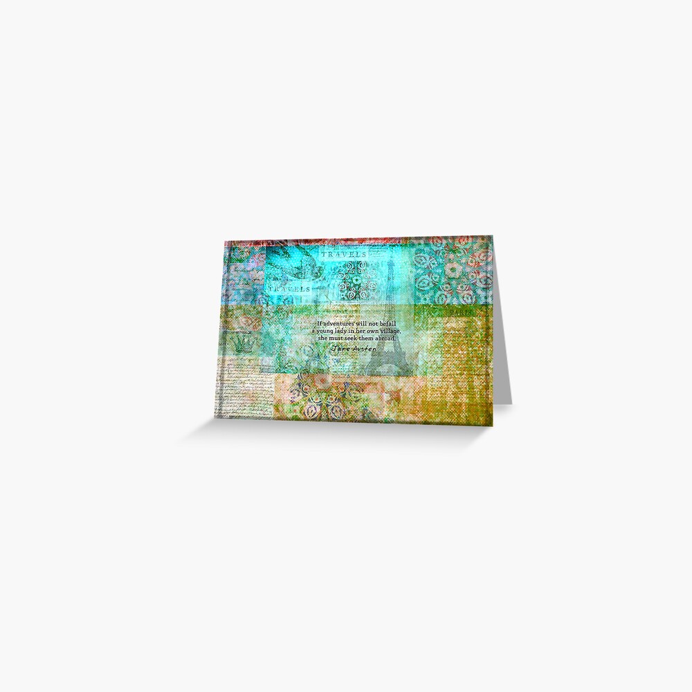 "Witty Jane Austen travel quote" Greeting Card for Sale by