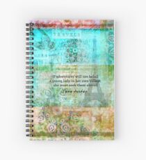Witty Jane Austen travel quote Spiral Notebook