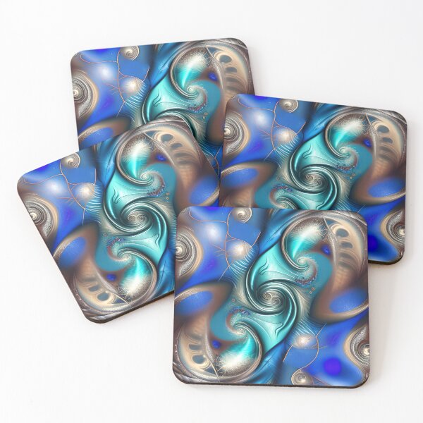 Item preview, Metallic brown blue Geometric abstract designed and sold by Itzjustlife.