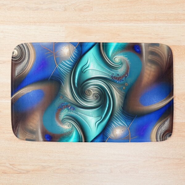 Item preview, Metallic brown blue Geometric abstract designed and sold by Itzjustlife.