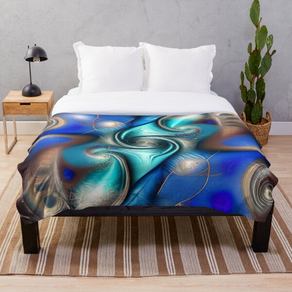 Item preview, Metallic brown blue Geometric abstract designed and sold by Itzjustlife.