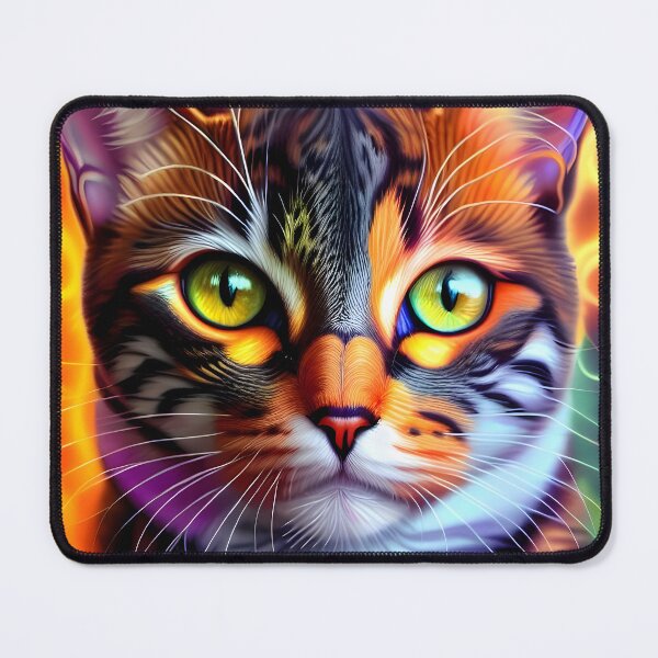 Item preview, Cat on fire- Modern digital art designed and sold by Ai-michiart.