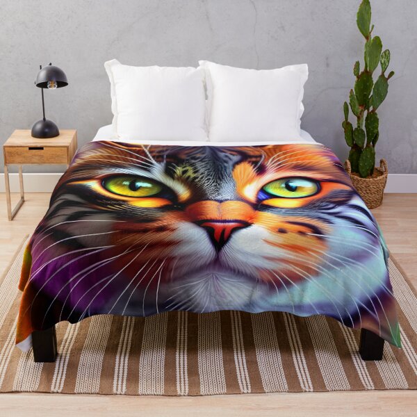 Item preview, Cat on fire- Modern digital art designed and sold by Ai-michiart.