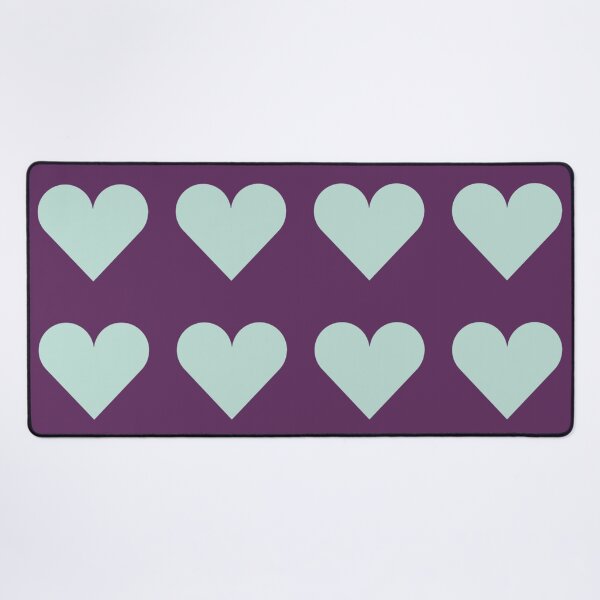 Item preview, Large MINT GREEN and AUBERGINE PURPLE LOVE HEARTS designed and sold by RachelMacht.