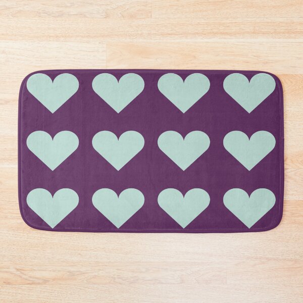Aperçu de l'œuvre Grands COEURS D'AMOUR VERT MENTHE et VIOLET AUBERGINE créée et vendue par RachelMacht.