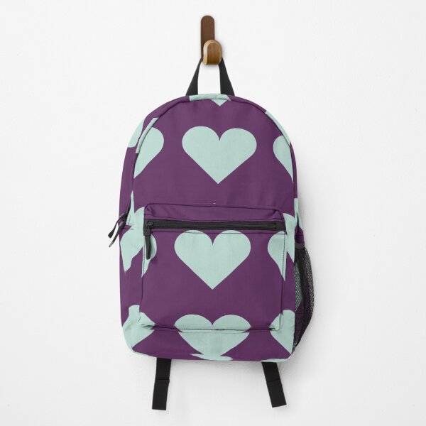 Item preview, Large MINT GREEN and AUBERGINE PURPLE LOVE HEARTS designed and sold by RachelMacht.
