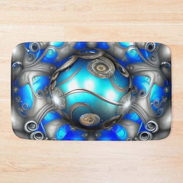 Item preview, Sparkling Silver blue Geometric abstract designed and sold by Itzjustlife.