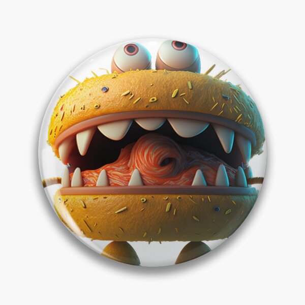 Artikelvorschau, Das Monster, das Burger liebt: Ein entzückender Burger-Charakter entworfen und verkauft von BIBIHOX.