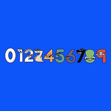 Number Lore 0-9 Numbers  Kids T-Shirt for Sale by TheBullishRhino