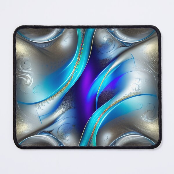 Item preview, Sparkling Goldish Silver blue Geometric abstract designed and sold by Itzjustlife.
