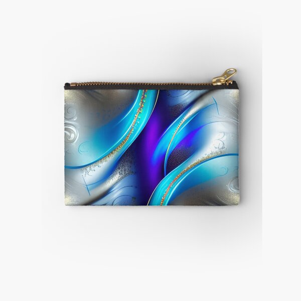 Item preview, Sparkling Goldish Silver blue Geometric abstract designed and sold by Itzjustlife.