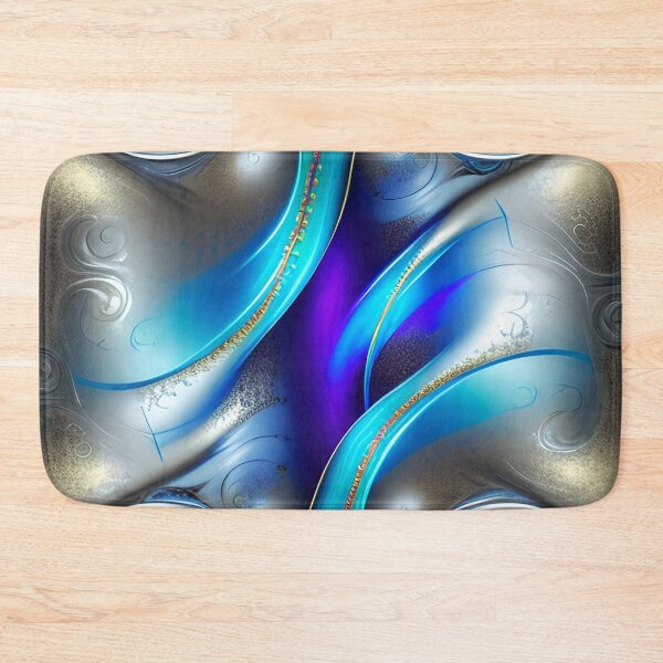 Item preview, Sparkling Goldish Silver blue Geometric abstract designed and sold by Itzjustlife.