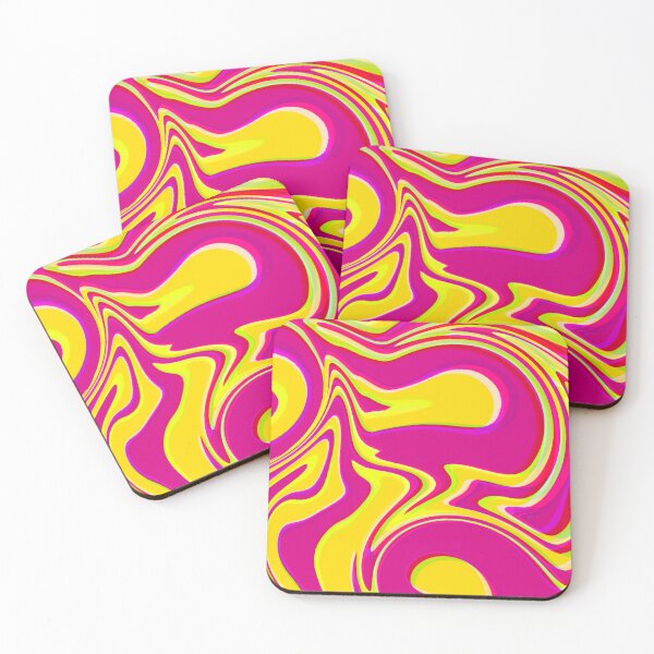 Item preview, Neon Yellow, Magenta, Yellow, Purple, Pink Tones, Multicolor, Hot Pink and Yellow Marble Pattern Design designed and sold by theprintedclub.