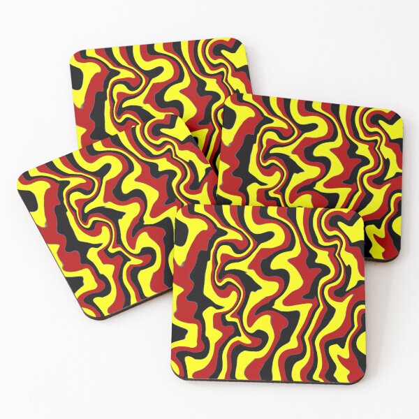 Item preview, red,black and yellow wavy lines designed and sold by nigejohn.