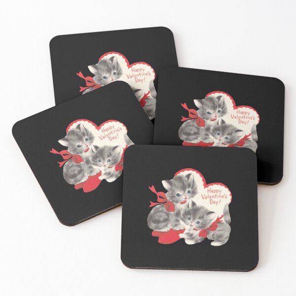 Item preview, Retro Kitten Valentine's Day Card  designed and sold by PBJArt.