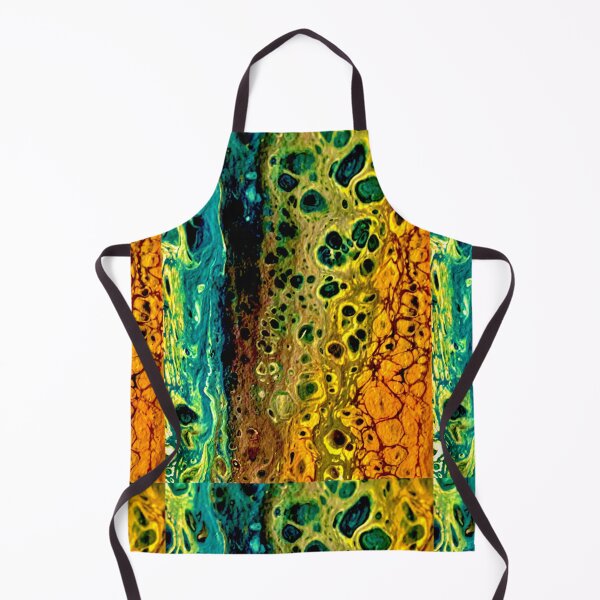 Item preview, Teal gold acrylic pour art designed and sold by baksuart.