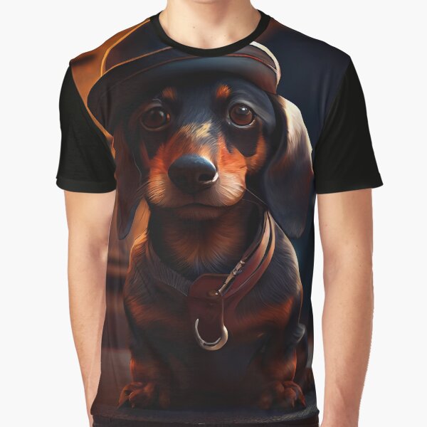 Aperçu de l'œuvre Cute Gangster Dachshund créée et vendue par Artistic Pandas.