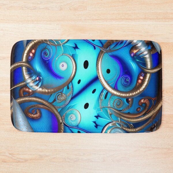 Item preview, Brown Silver blue Geometric abstract designed and sold by Itzjustlife.