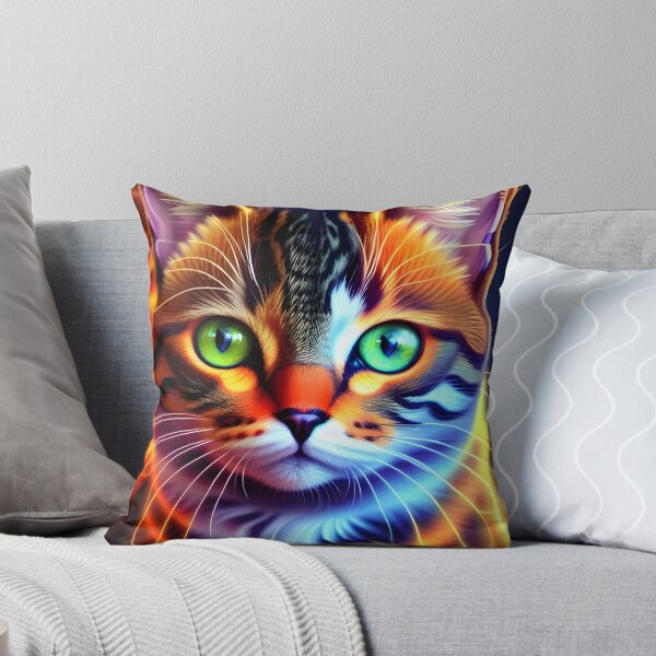 Item preview, Cat on fire- Modern digital art designed and sold by Ai-michiart.