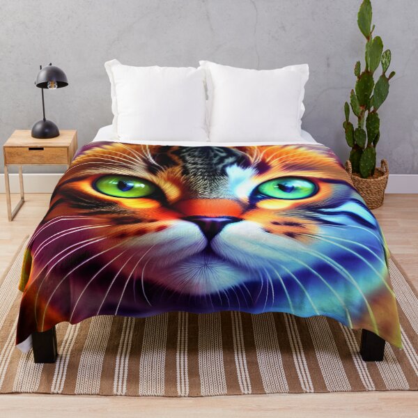 Item preview, Cat on fire- Modern digital art designed and sold by Ai-michiart.
