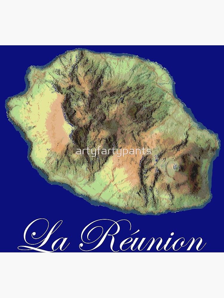 CARTE EN RELIEF DE LA REUNION: CARTE EN RELIEF DE LA REUNION