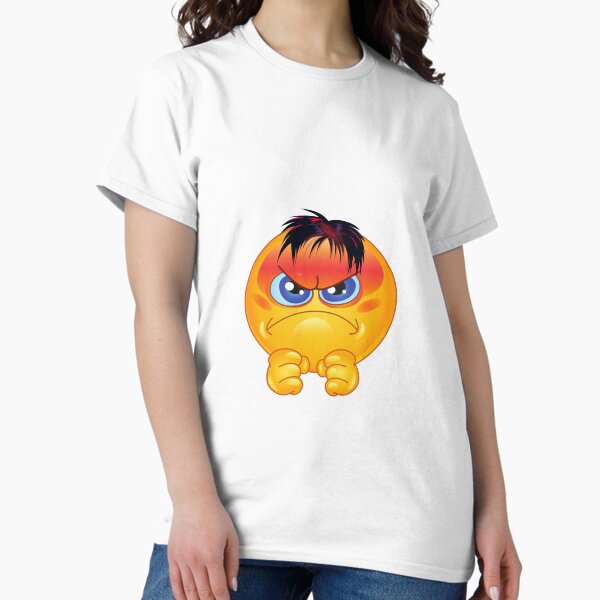 Hd Emoji Angry Face Shirt - Grumpy Emoticon Tee - Mad Emotag Hd Emoji Angry Face Shirt - Grumpy Emoticon Tee - Mad Emotag