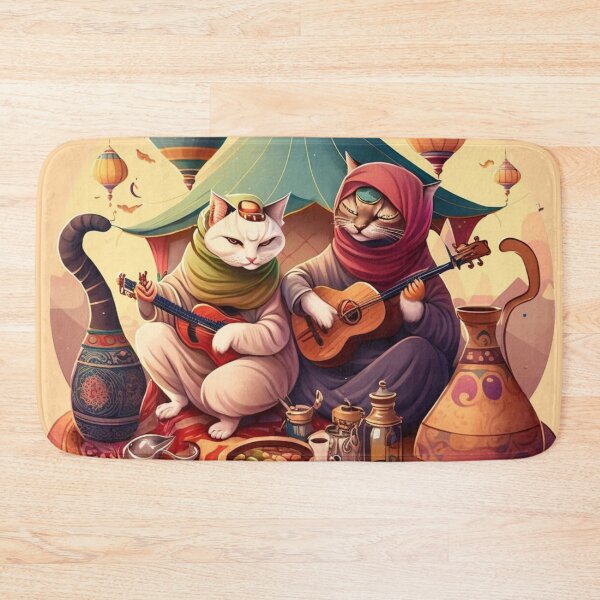 Item preview, Cat Couple guitarist: Arabic style designed and sold by DeluluDealer.
