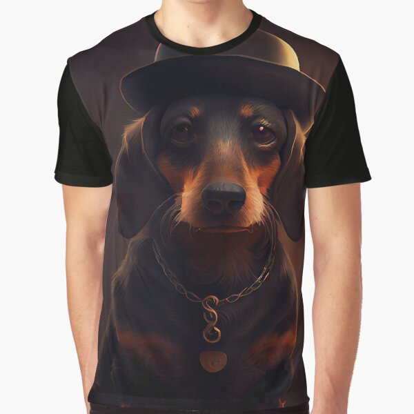 Aperçu de l'œuvre Cute Gangster Dachshund 3 créée et vendue par Artistic Pandas.