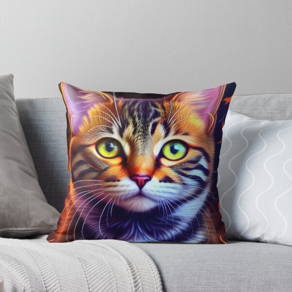 Item preview, Cat on fire- Modern digital art designed and sold by Ai-michiart.